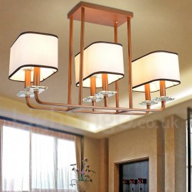 Modern/ Contemporary 6 Light Single Tier Chandelier Lamp for Dining Room, Living Room Light