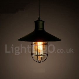 Retro / Vintage Metal 1 Light Pendant Light for Dining Room Living Room Bedroom Lamp