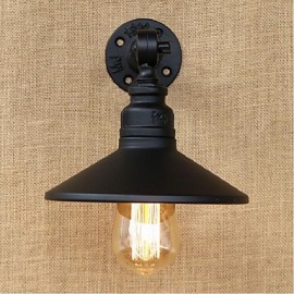 AC 220V-240V 40W E27 Industrial Style Nordic Water Pipe Wall Lamp Wall Light-Black