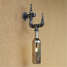 AC 220V-240V 3W E27 Retro Nostalgia With Switch Cafe Bar Restaurant Aisle Water Pipe Bottle Wall Lamp