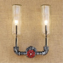 AC 220V-240V 6W E27 BGB010 Retro Industrial Wind Switch Led Water Bottle Wall Lamp Wall Light