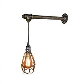 Max 60W Loft vintage wall sconce lamp restaurant cafe corridor bar Iron Cage wall lamp industry Iron pipe lighting