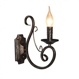 Mini Retro Wall Lamp Hallway Metal Candle Shape Wall Lamp Lighting