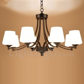 8 Light Rustic/Lodge LED Integrated Living Room,Dining Room,Bed Room Metal Chandeliers