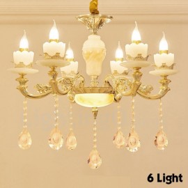 6 Light Traditional/Classic LED Integrated Living Room,Dining Room,Bed Room Metal Chandeliers