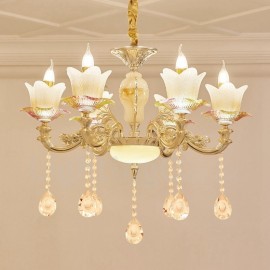 6 Light Traditional/Classic LED Integrated Living Room,Dining Room,Bed Room Metal Chandeliers