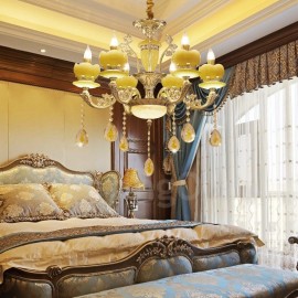 6 Light Traditional/Classic LED Integrated Living Room,Dining Room,Bed Room Metal Chandeliers