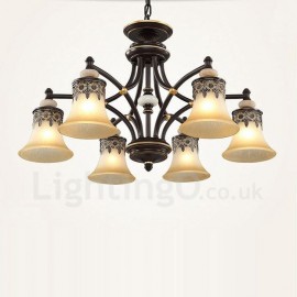 6 Light Traditional/Classic LED Integrated Living Room,Dining Room,Bed Room Metal Chandeliers