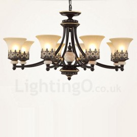 8 Light Traditional/Classic LED Integrated Living Room,Dining Room,Bed Room Metal Chandeliers