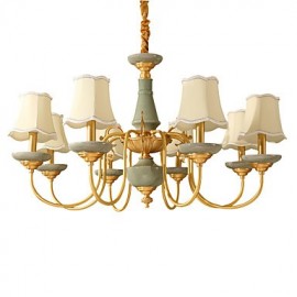 All Copper Chandelier Jade Decorative Living Room Chandelier KP8