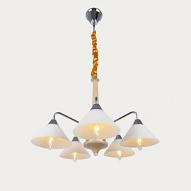 5 Light Modern/Contemporary Chandelier for Study Room/Office, Dining Room, Bedroom, Living Room