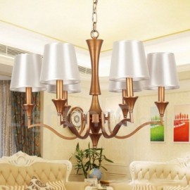 6 Light Mediterranean Style, Living Room Dining Room Bedroom Candle Style Chandelier