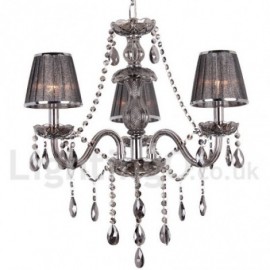 3 Light Dining Room Bedroom Living Room K9 Crystal Candle Style Chandelier