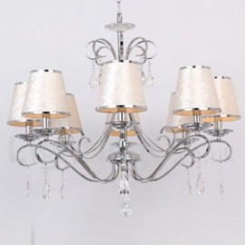 8 Light Contemporary Dining Room Bedroom Living Room K9 Crystal Candle Style Chandelier