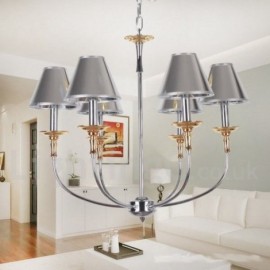 6 Light Modern / Contemporary Chrome Living Room Dining Room Bedroom Candle Style Chandelier