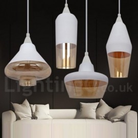 European Retro Dining Room Lounge Glass Pendant Light