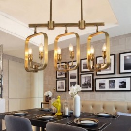 6 Light Retro,Rustic,Luxury Brass Pendant Lamp Chandelier