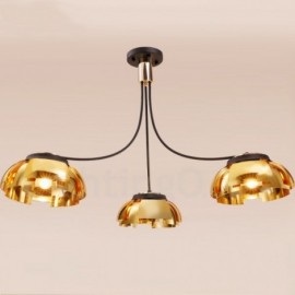 Modern / Contemporary 3 Light Steel Chandelier with Acrylic Shade for Living Room, Dinning Room, Bedroom, Hotel