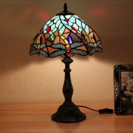 Dragonfly 12 inch Handmade Stained Glass Table Lamp Living Room Bedroom Study Room