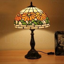 Sunflower Lamp Shade 12 inch Handmade Stained Glass Table Lamp Living Room Bedroom Study Room