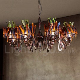 Retro Steel Lighting Living Room, Dining Room, Study, Bedroom, Clothing Store, Bar, Coffee Store Pendant Chandelier Light