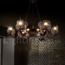 Industrial Style Steel Lighting Living Room, Dining Room, Study, Bedroom, Coffee Store Pendant Chandelier Light