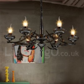 Industrial Style Steel Lighting Living Room, Study, Dining Room, Clothing Store, Coffee Store, Hotel Pendant Chandelier Light