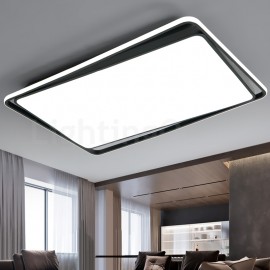 Modern Exquisite Black White Rectangle Ceiling lamp Living Room Bedroom Study Room