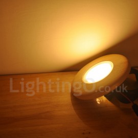 5W / 7W Round Wood Spot Light Solid Wood LED Recessed Downlights for Bedroom, Living Room, Dinning Room