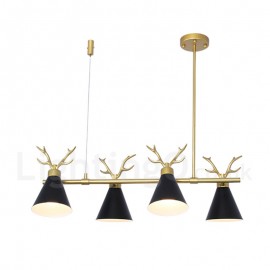 4 Light Nordic Macaron Modern Antlers Chandelier