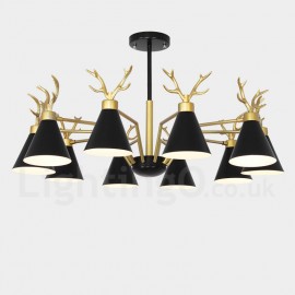 10 Light Nordic Macaron Modern Antlers Chandelier