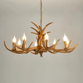 8 Light Rustic Artistic Retro Antler Antique Chandelier for Living Room, Dining Room, Bedroom, Shop, Cafes, Bar