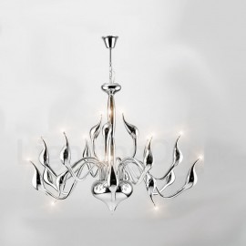 18 Lights Stainless Post Modern Swan Chandelier Light LED G4 Chrome Finished